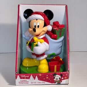 WOW NIB Adorable Disney Christmas Mickey Mouse Santa Candy Dispenser NEVER USED